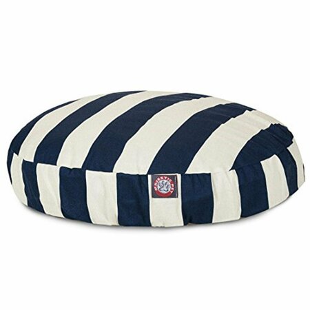 RIVER SOAP CO MajesticPet  42 in. Vertical Stripe Round Pet Bed, Navy Blue - Large MA331205